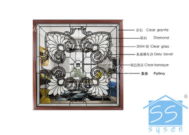 Floss-dekoratives Badezimmer-Fenster-Glas-Sondergröße-Bann-Spiegel-Muster