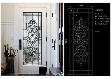Energiesparende dekorative Kunst-Glasfensterelemente, gestickte Einlegearbeit-Glas-Blätter