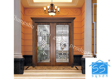 Einzelner Rundkopf-dekoratives Platten-Glas für Eingangstür niedriges E 3.2m gemildert